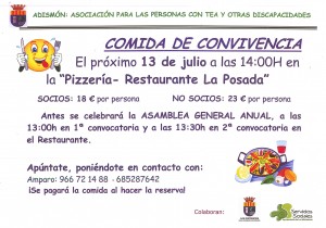 Comida de Convivencia Asociación ADISMON