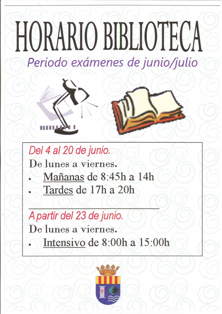 Horario especial Biblioteca