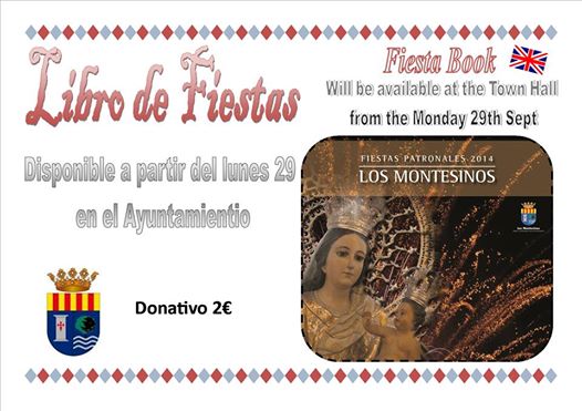 Ven y recoge tu Libro de las Fiestas Patronales 2014