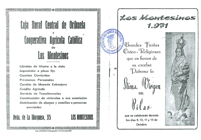 Portada libro fiestas 1971