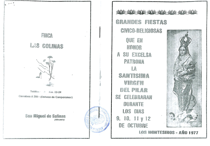 Portada libro fiestas 1977