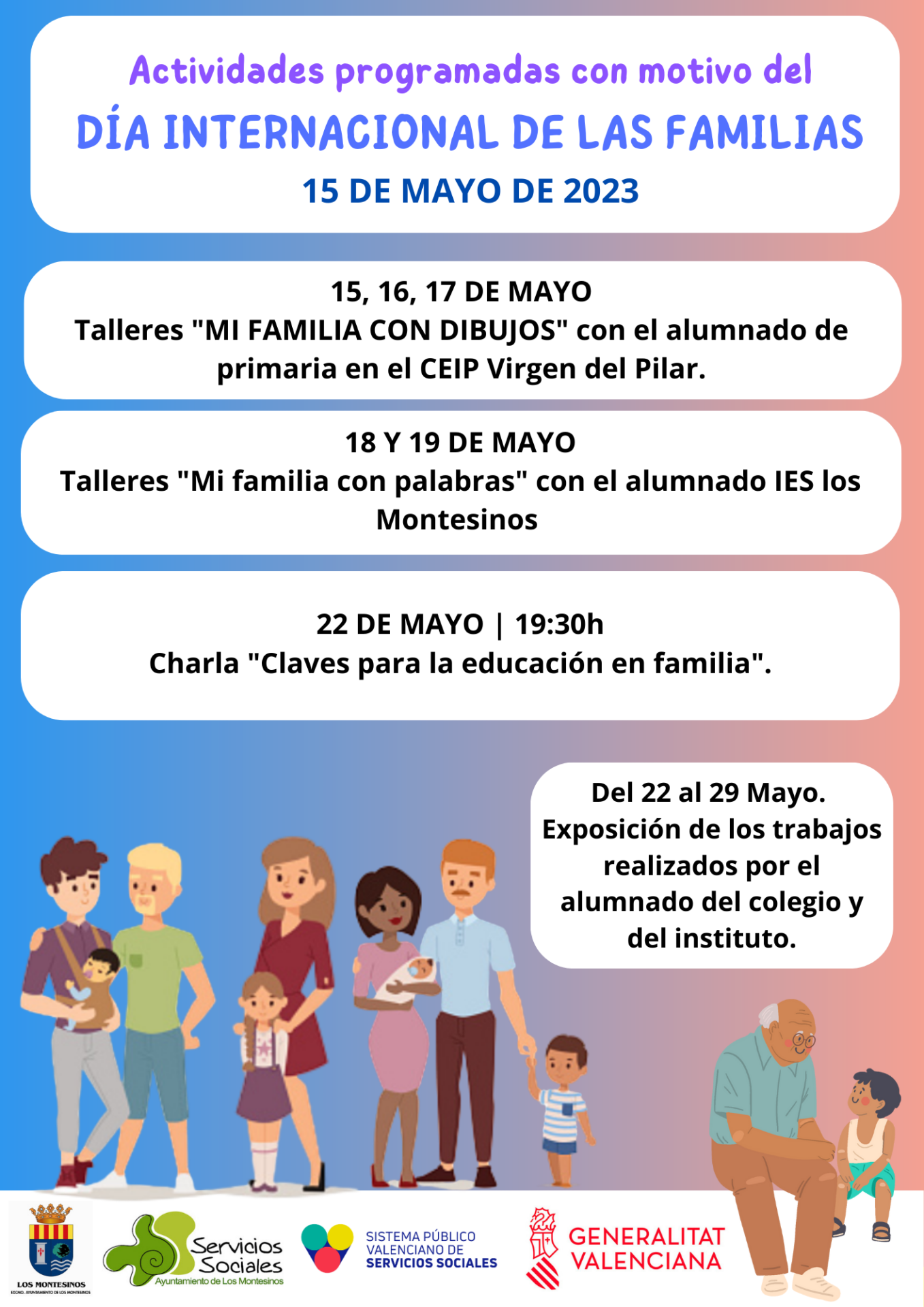 Programación Día Internacional de las Familias - 15 de mayo de 2023