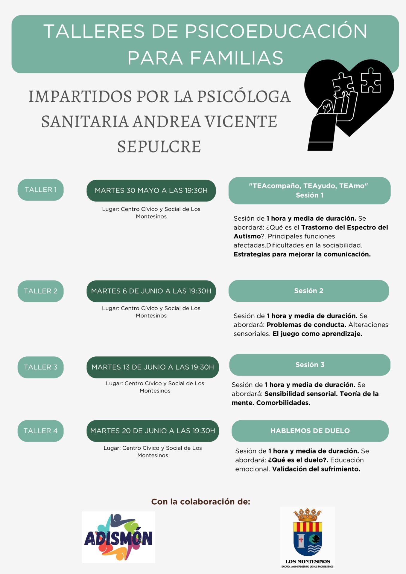 Talleres de Psicoeducación para Familias