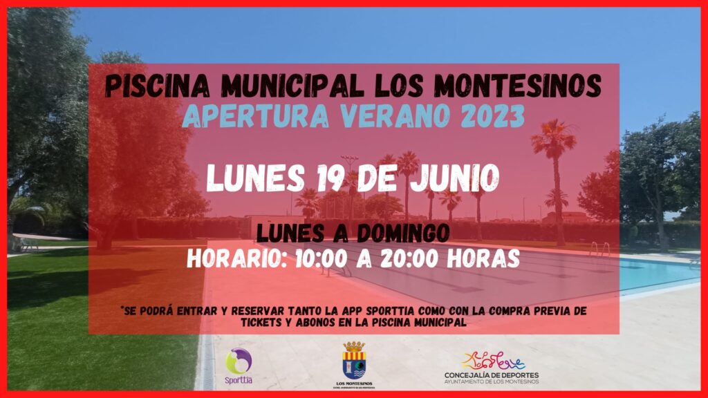 Apertura de la piscina municipal de Los Montesinos, 2023