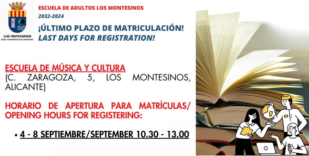 Escuela de adultos, Los Montesinos 2023