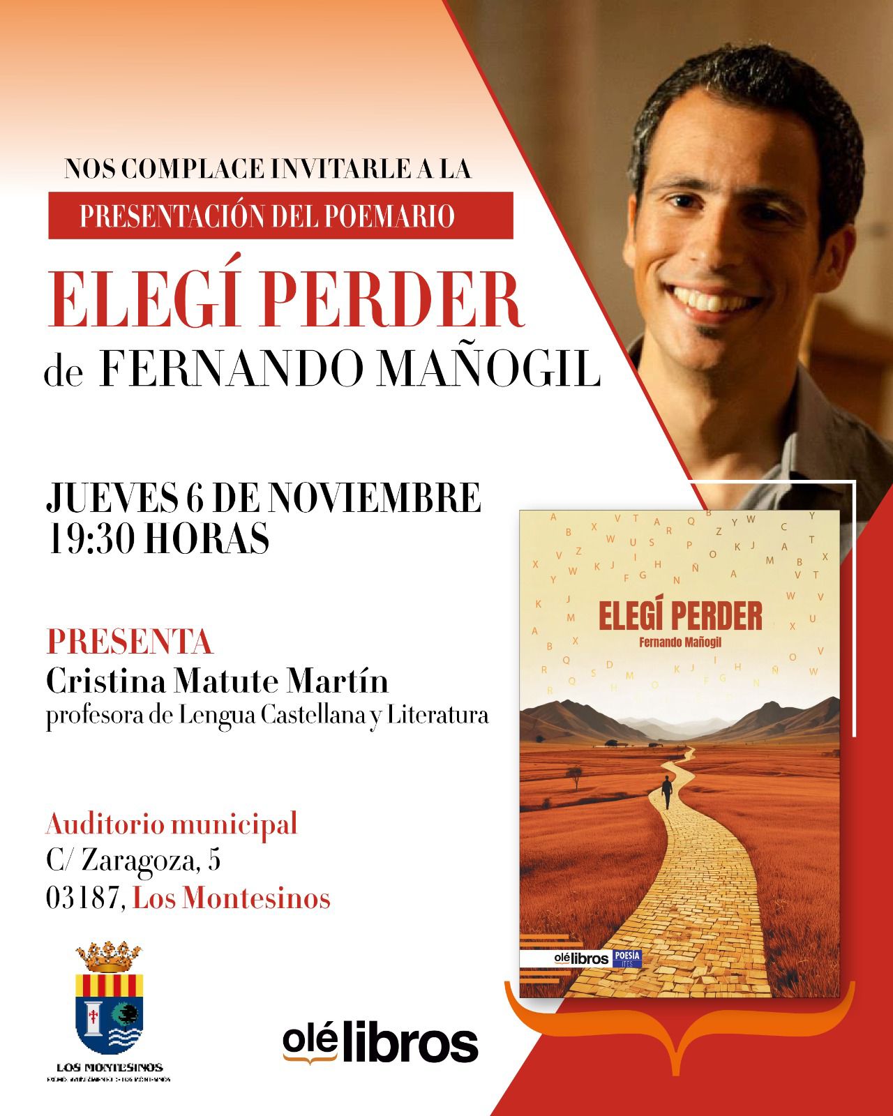 Presentación del poemario de Fernando Mañogil ‘Elegí perder’