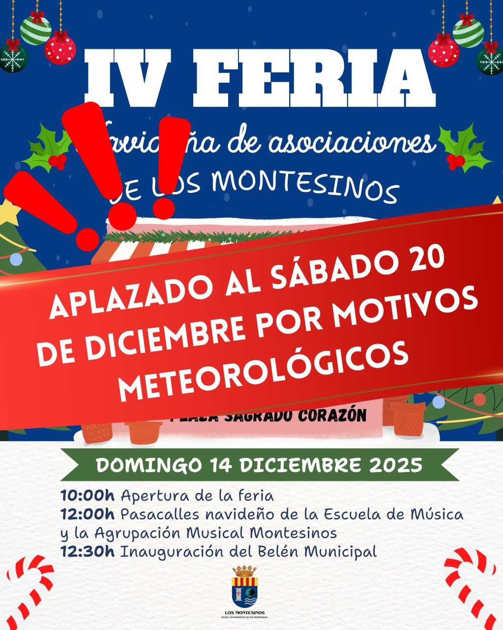 Aplazada Feria Asociaciones por motivo meteorológicos,2025