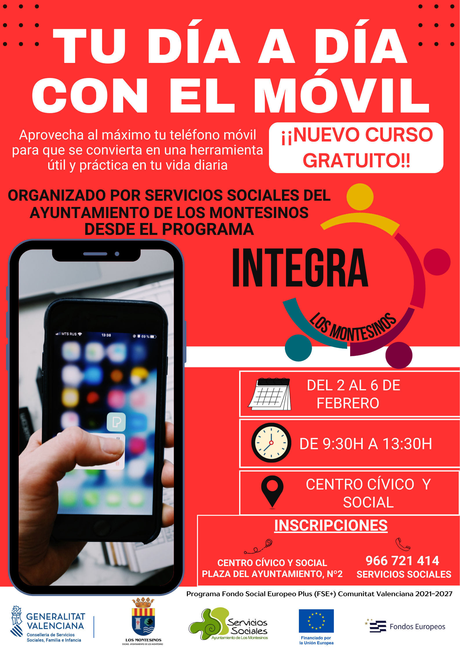 Curso organizado por Integra Los Montesinos 'Tu día a día con el móvil'