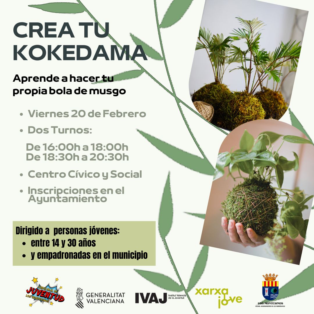 Taller Kokedama Los Montesinos 2026