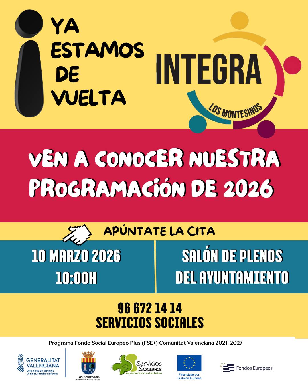 Presentación actividades 1er semestre Programa Integra Montesinos, 2026