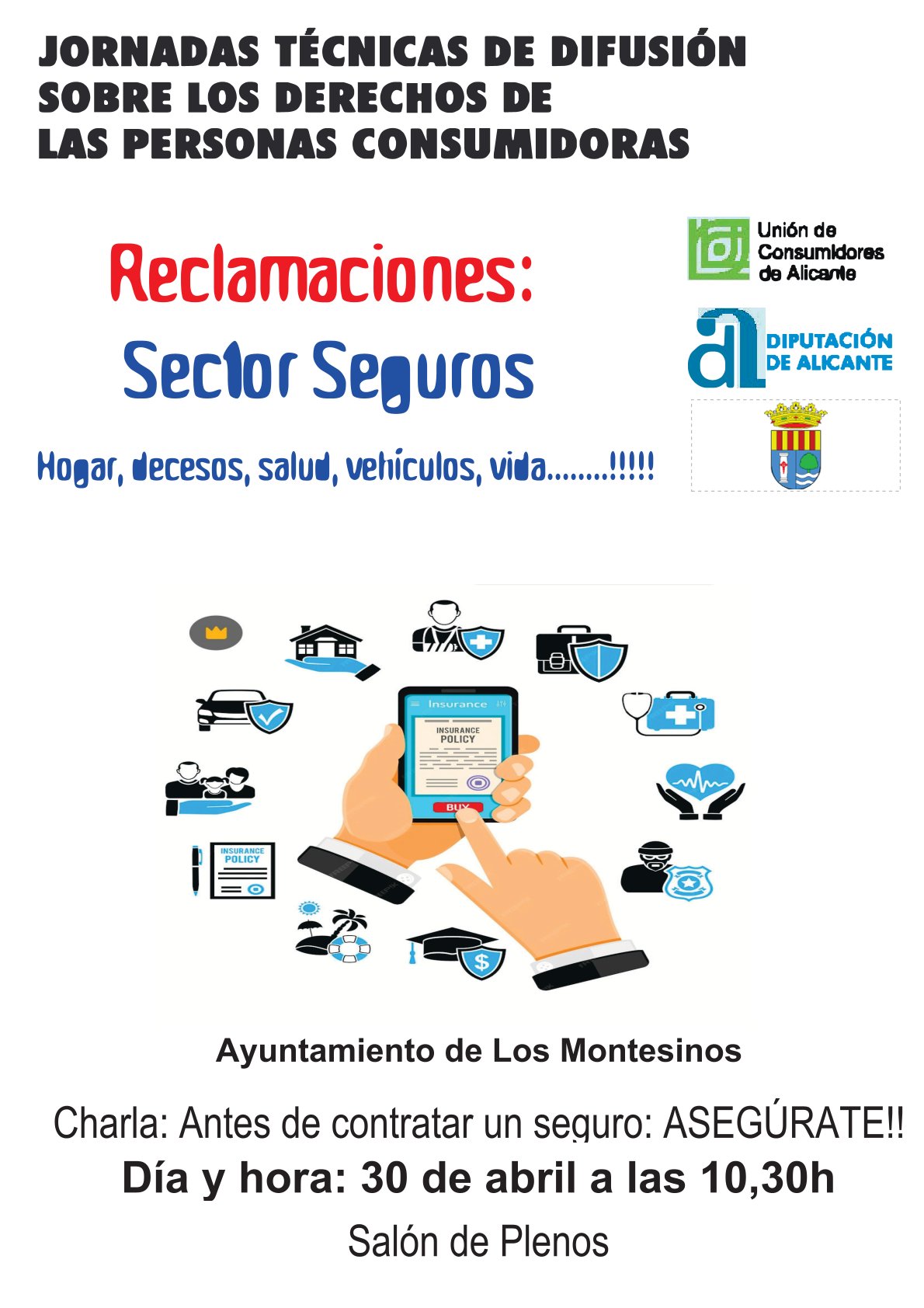 Charla consumidores: reclamaciones en el sector de los seguros, Los Montesinos 202