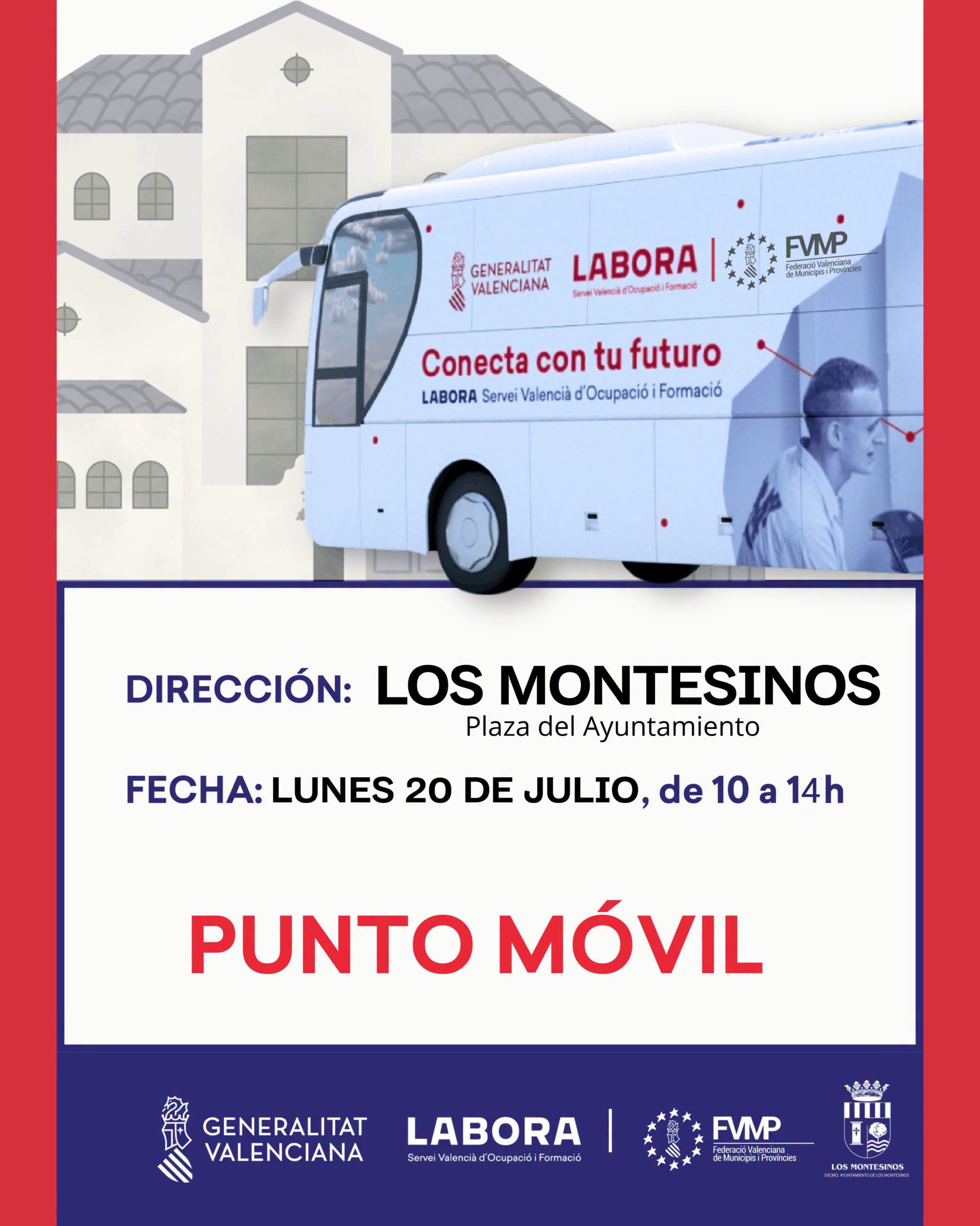 Bus LABORA julio 2026 Los Montesinos
