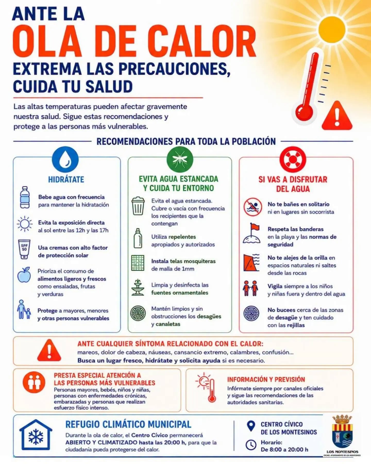 Recomendaciones ante la Ola de Calor, Julio 2026