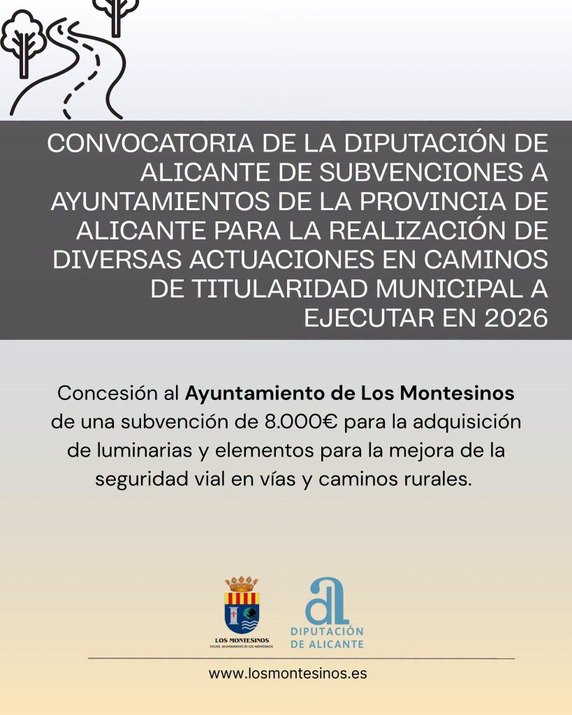 Subvención de la Diputación Provincial para la adquisición de luminarias