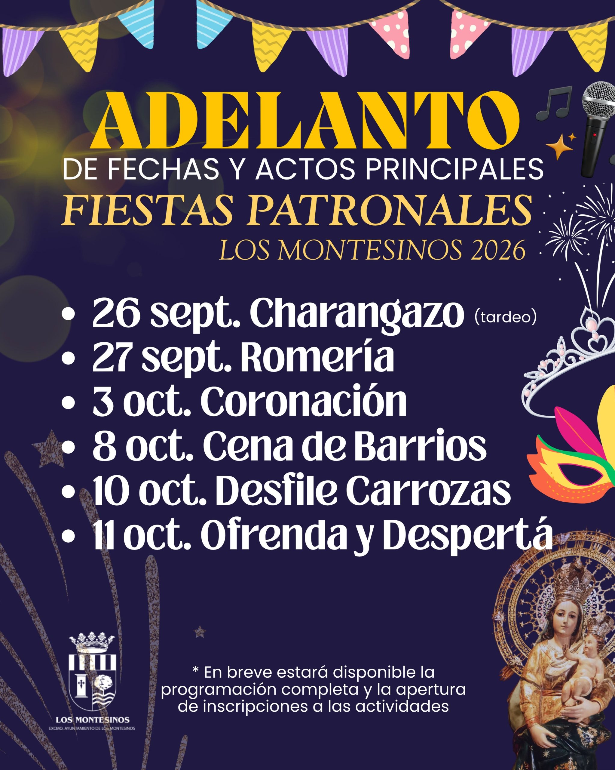 Fiestas Patronales Los Montesinos, 2026 **Adelanto**