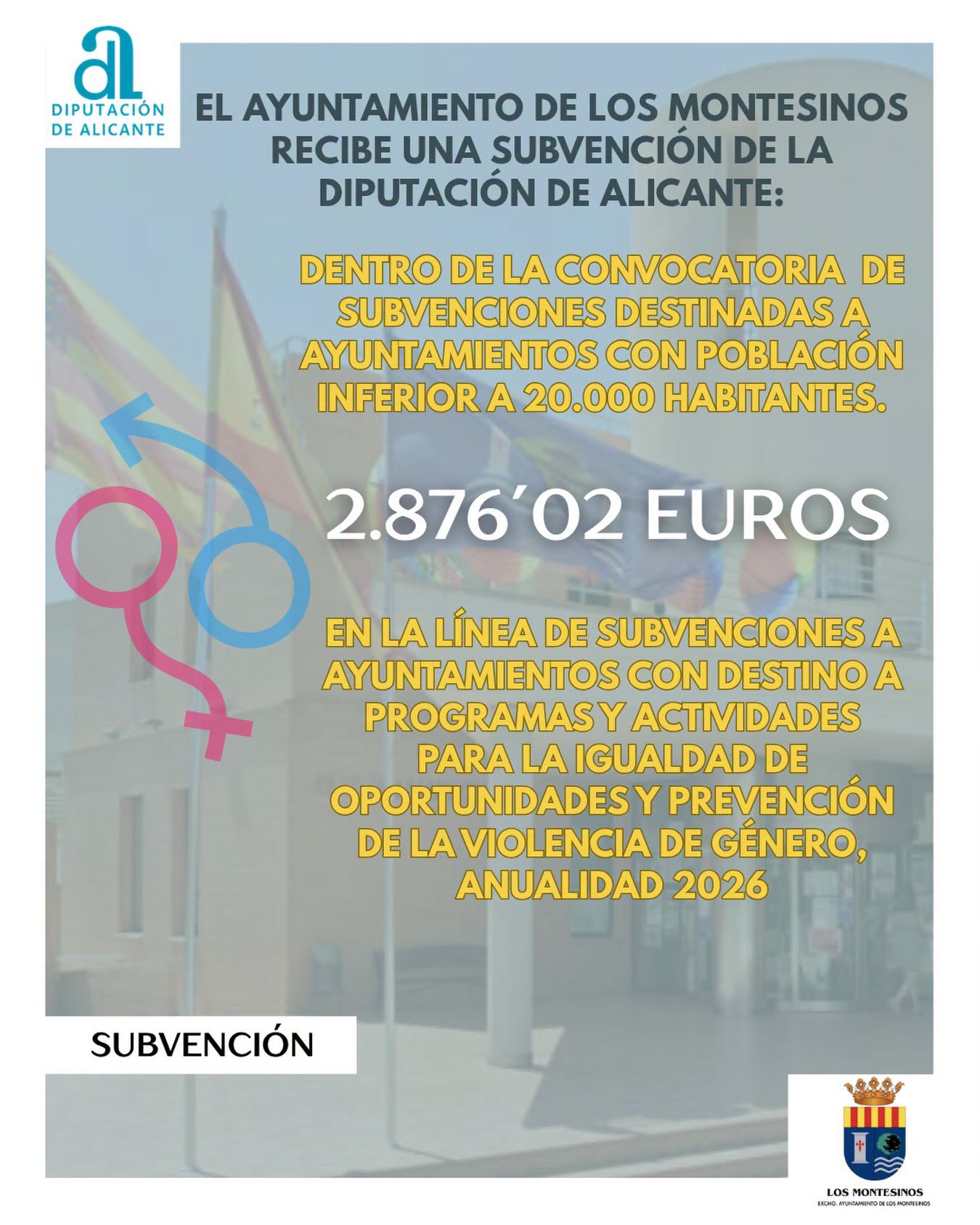 Subvención Diputación aytos contra violencia género 2026