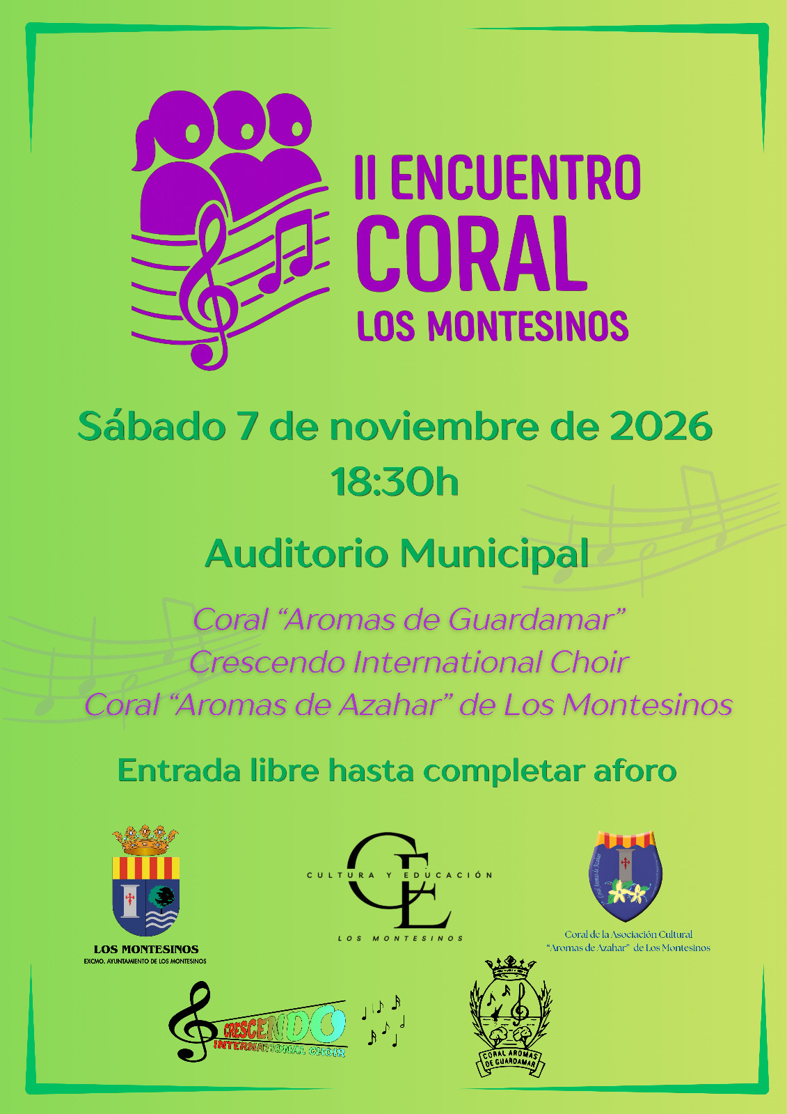 Encuentro Coral noviembre 2026 Montesinos