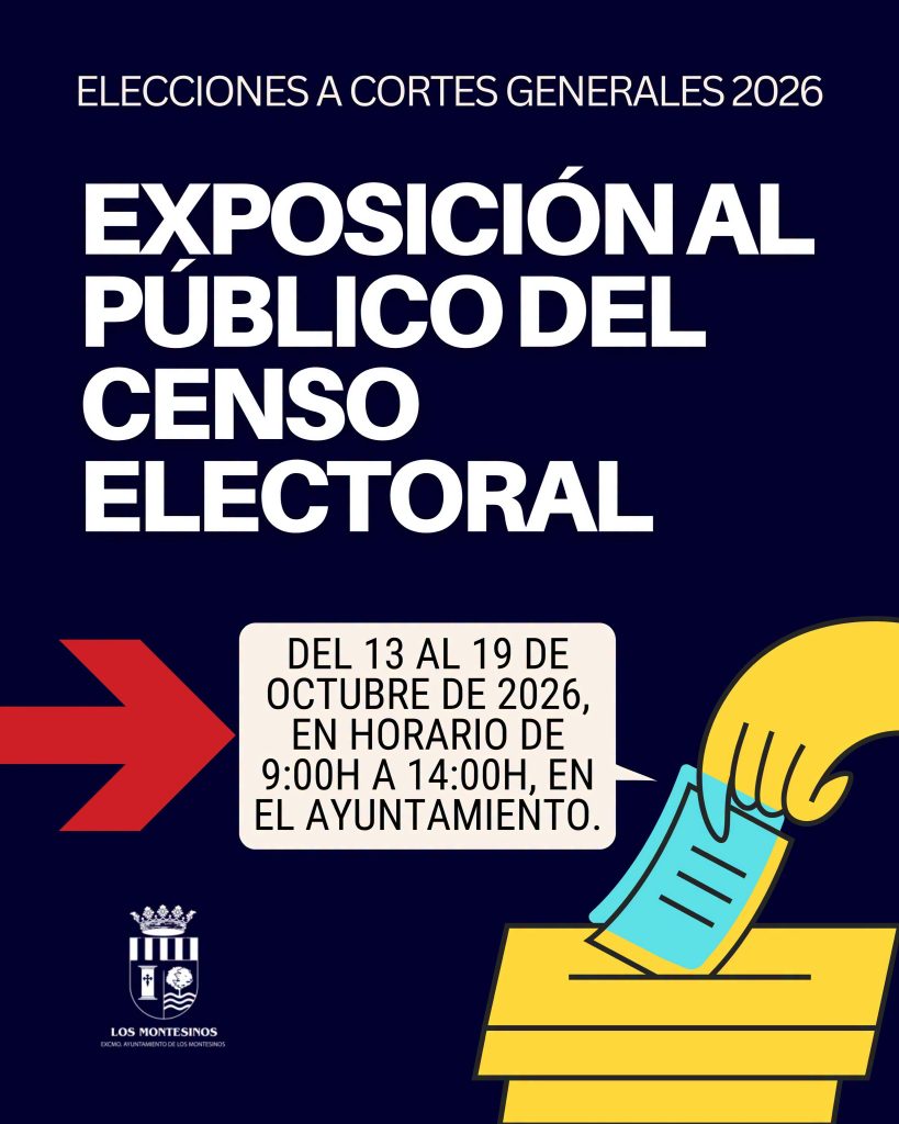 Exposición al público del Censo Electoral, 2026